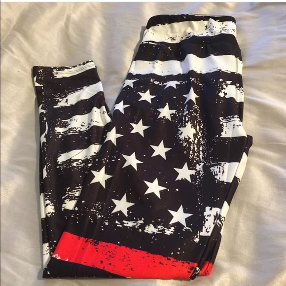 thin red line leggings